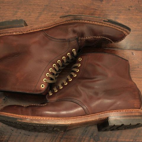 View photo of Alden Norwegian Front Blucher in Horween Brown Chromexcel