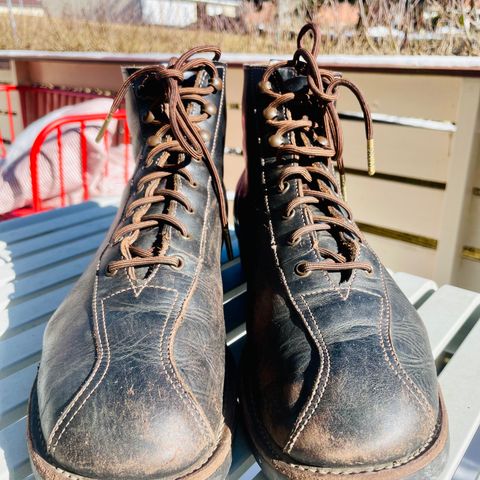 View photo of Red Wing 1920s Outing Boot in S.B. Foot Black Prairie