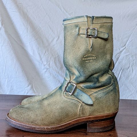 Chippewa 11" Engineer Boot in Sand Roughout