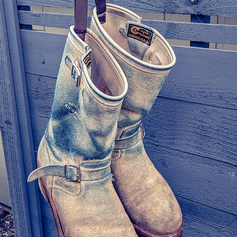 View photo of Chippewa 11" Engineer Boot in Sand Roughout