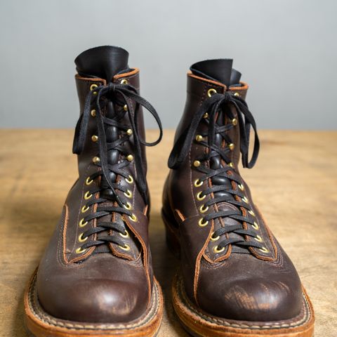 View photo of White's x Stitchdown Wallace LTT Boot in Seidel Brown Dress