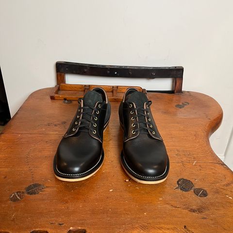 View photo of NF Bootmaker Milton Shoe in Horween Tumbled Black Chromexcel