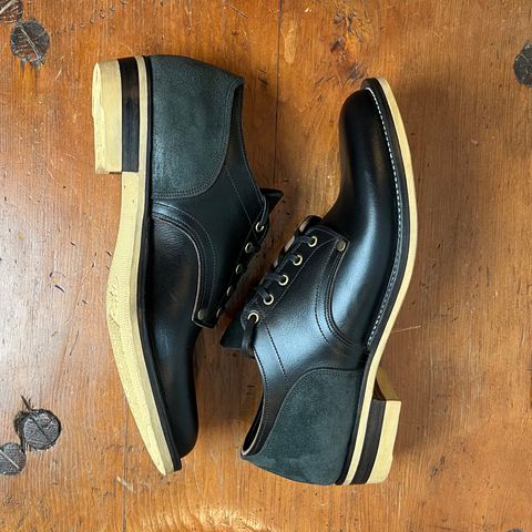 View photo of NF Bootmaker Milton Shoe in Horween Tumbled Black Chromexcel