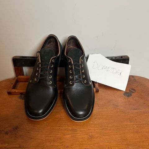 View photo of NF Bootmaker Milton Shoe in Horween Tumbled Black Chromexcel