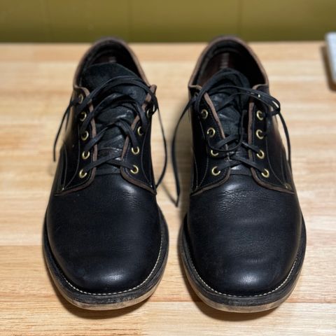 View photo of NF Bootmaker Milton Shoe in Horween Tumbled Black Chromexcel