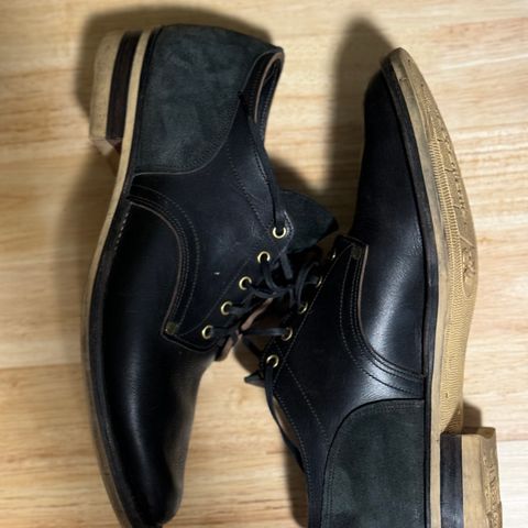 View photo of NF Bootmaker Milton Shoe in Horween Tumbled Black Chromexcel