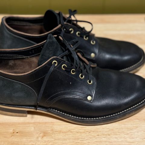 View photo of NF Bootmaker Milton Shoe in Horween Tumbled Black Chromexcel