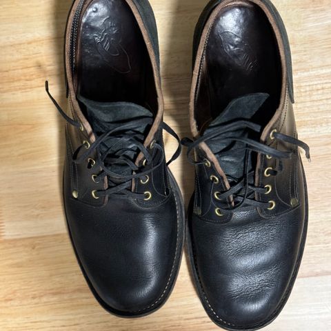 View photo of NF Bootmaker Milton Shoe in Horween Tumbled Black Chromexcel