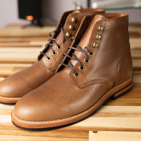Grant Stone Nora Boot in Horween Dune Chromexcel