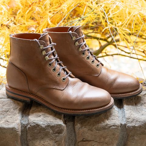Grant Stone Nora Boot in Horween Dune Chromexcel