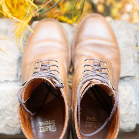 Grant Stone Nora Boot in Horween Dune Chromexcel