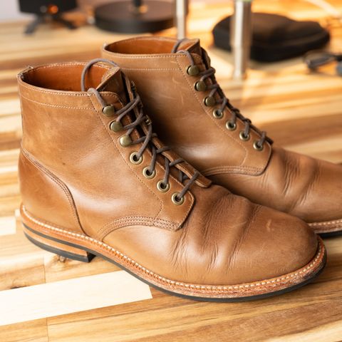Grant Stone Nora Boot in Horween Dune Chromexcel