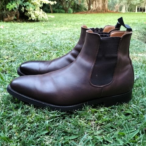 Herring Wainwright Chelsea Boots in Dark Brown Calf