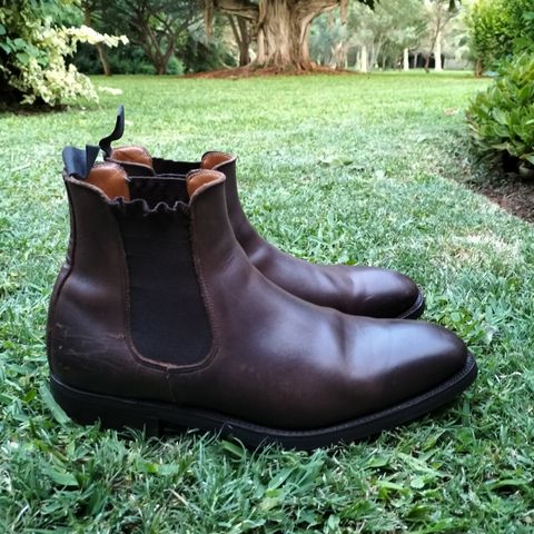 Herring Wainwright Chelsea Boots in Dark Brown Calf