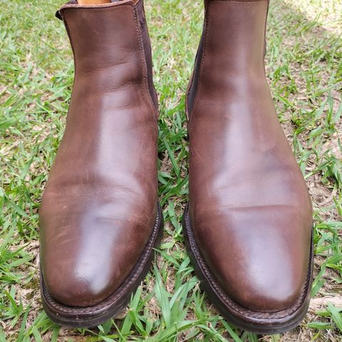 View photo of Herring Wainwright Chelsea Boots in Dark Brown Calf