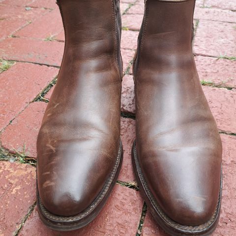 View photo of Herring Wainwright Chelsea Boots in Dark Brown Calf