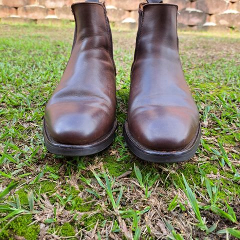 View photo of Herring Wainwright Chelsea Boots in Dark Brown Calf