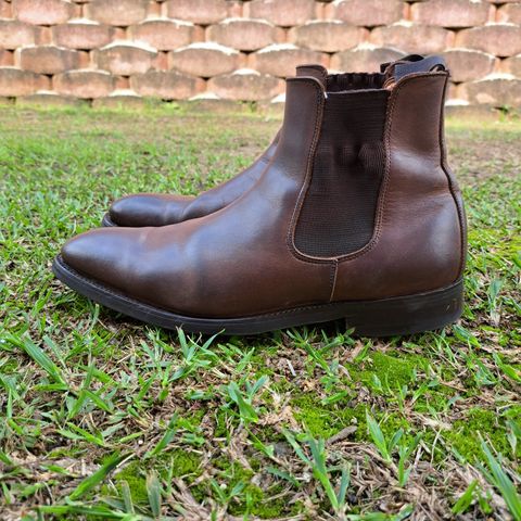 View photo of Herring Wainwright Chelsea Boots in Dark Brown Calf