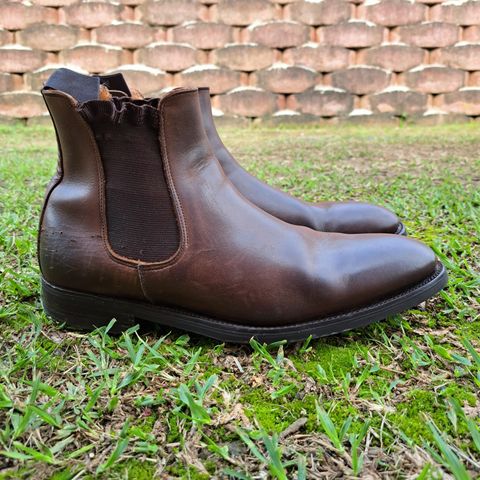 View photo of Herring Wainwright Chelsea Boots in Dark Brown Calf