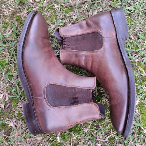 View photo of Herring Wainwright Chelsea Boots in Dark Brown Calf