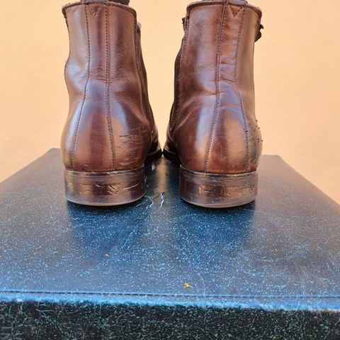 View photo of Herring Wainwright Chelsea Boots in Dark Brown Calf