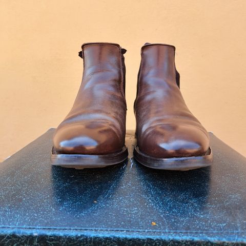 View photo of Herring Wainwright Chelsea Boots in Dark Brown Calf