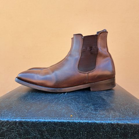 View photo of Herring Wainwright Chelsea Boots in Dark Brown Calf