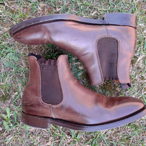 View photo of Herring Wainwright Chelsea Boots in Dark Brown Calf