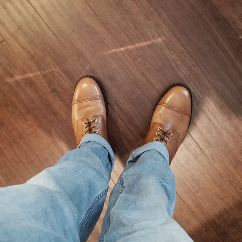 Grant Stone Garrison Boot in Horween Dune Chromexcel