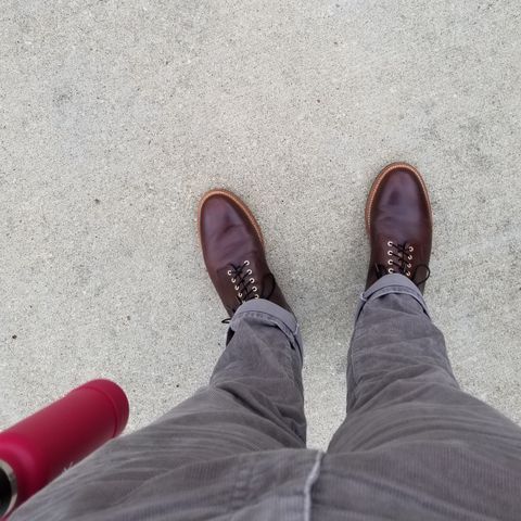 View photo of Grant Stone Edward Boot in Horween Dark Walnut Chromexcel