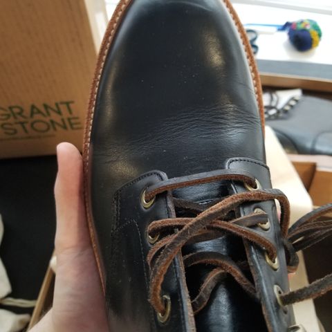 Search result thumbnail of Grant Stone Diesel Boot in Horween Black Chromexcel