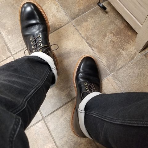 View photo of Grant Stone Diesel Boot in Horween Black Chromexcel