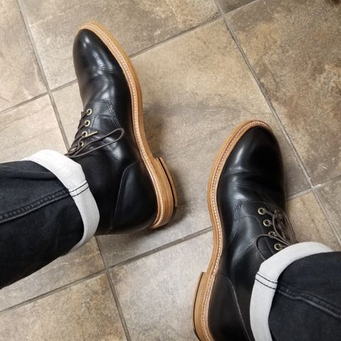 View photo of Grant Stone Diesel Boot in Horween Black Chromexcel