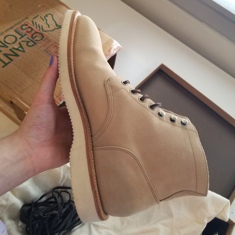 Grant Stone Diesel Boot in C.F. Stead Tan Repello Calf Suede
