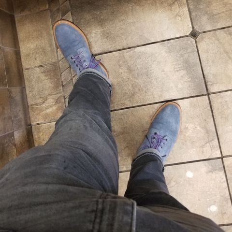 Grant Stone Diesel Boot in C.F. Stead Sky Kudu Reverse