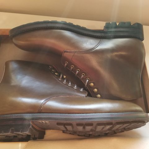 Grant Stone Edward Boot in Horween Dark Olive Chromexcel