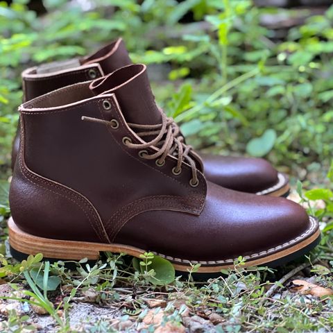 Nicks Lace Up Heritage in Horween Tan Waxed Flesh