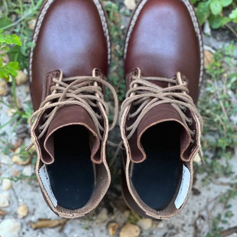 Nicks Lace Up Heritage in Horween Tan Waxed Flesh