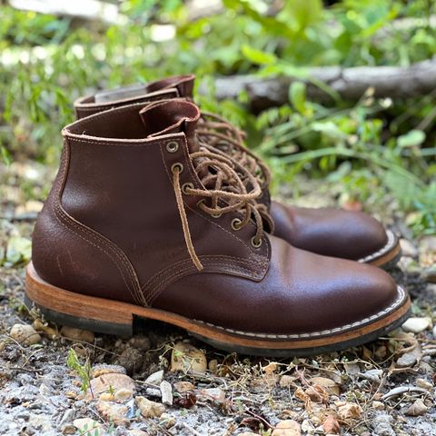 Nicks Lace Up Heritage in Horween Tan Waxed Flesh
