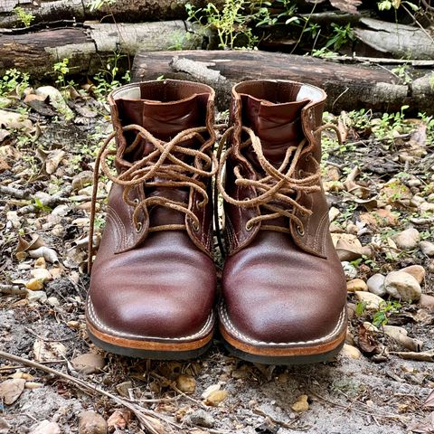 Nicks Lace Up Heritage in Horween Tan Waxed Flesh