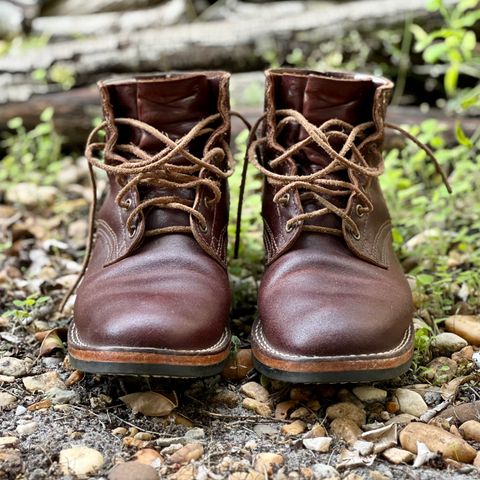 Nicks Lace Up Heritage in Horween Tan Waxed Flesh