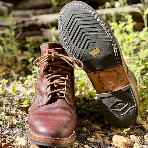 Nicks Lace Up Heritage in Horween Tan Waxed Flesh