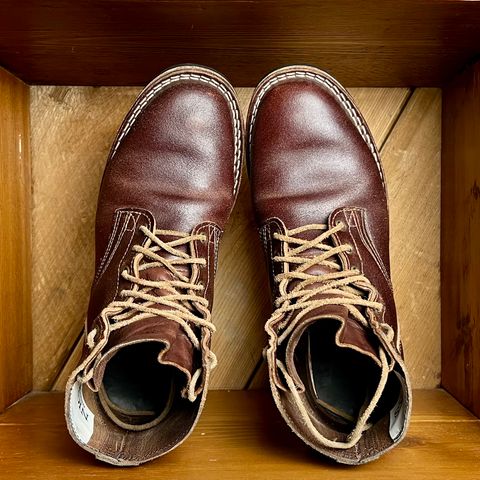 Nicks Lace Up Heritage in Horween Tan Waxed Flesh