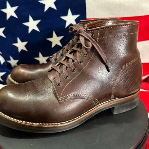 View photo of John Lofgren Ludlow Boots in Shinki Timber Oiled Horsebutt