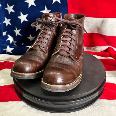 View photo of John Lofgren Ludlow Boots in Shinki Timber Oiled Horsebutt