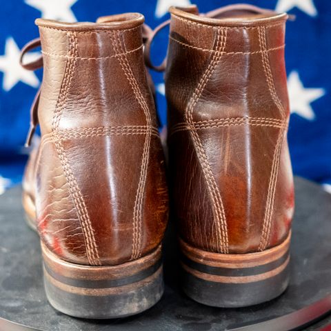 View photo of John Lofgren Ludlow Boots in Shinki Timber Oiled Horsebutt