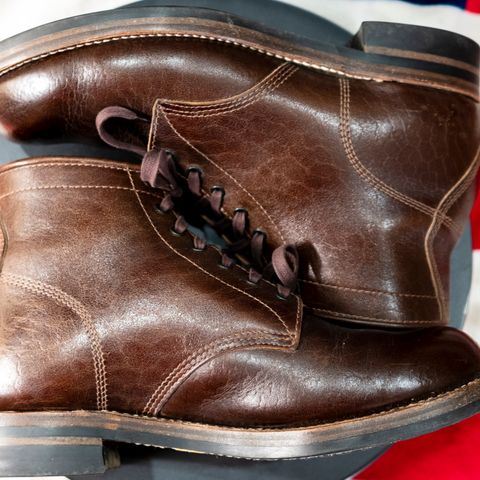 View photo of John Lofgren Ludlow Boots in Shinki Timber Oiled Horsebutt