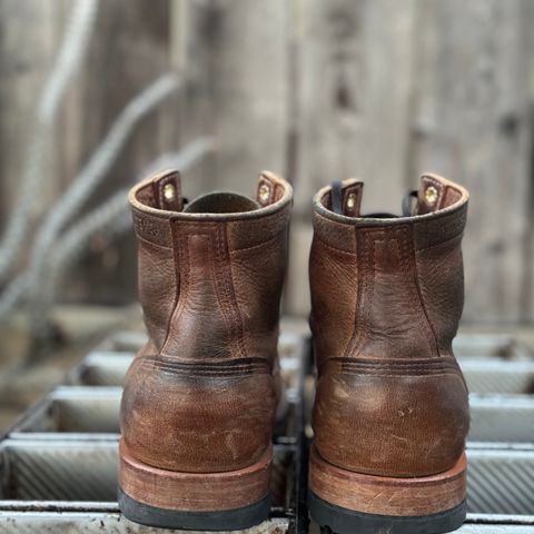 View photo of White's MP-Sherman Plain Toe in New Rosewood Waxed Elk Unicorn