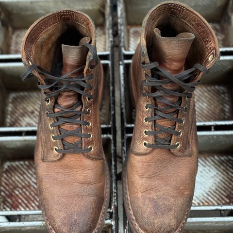 View photo of White's MP-Sherman Plain Toe in New Rosewood Waxed Elk Unicorn