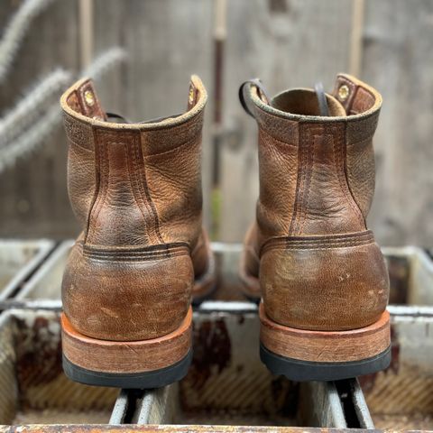 View photo of White's MP-Sherman Plain Toe in New Rosewood Waxed Elk Unicorn